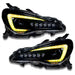 Subaru BRZ headlights with yellow DRLs
