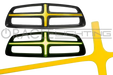 2011-2014 Dodge Charger ORACLE Illuminated Grill Crosshairs with yellow LEDs.