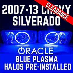 2007-15 Chevy Silverado Fog Lights - ORACLE Blue Plasma Halos Pre-Installed - CLEARANCE