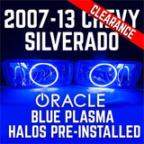 2007-15 Chevy Silverado Fog Lights - ORACLE Blue Plasma Halos Pre-Installed - CLEARANCE