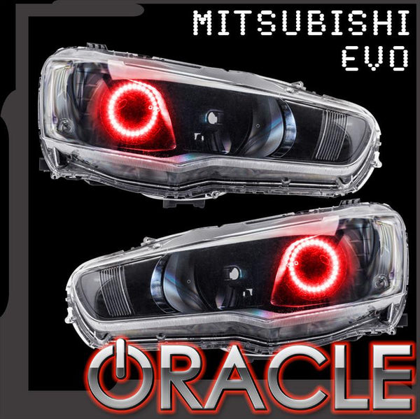 ORACLE Lighting 2008-2016 Mitsubishi EVO LED Headlight Halo Kit - Projector/HID