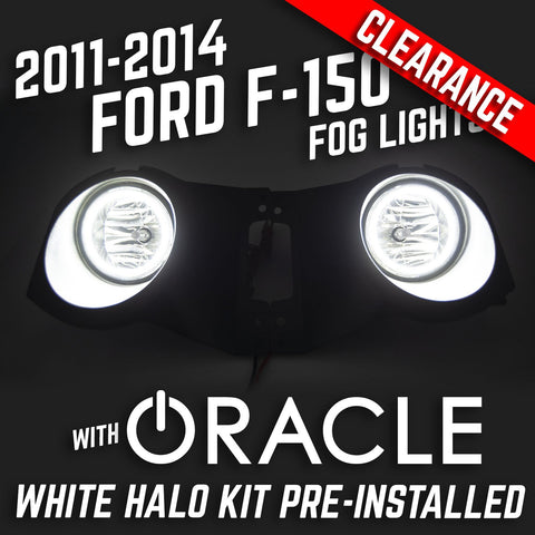 2011-2014 FORD F-150 Fog Lights - ORACLE White Plasma LED Halos Pre-Installed