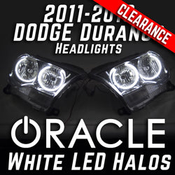 2011-2013 Dodge Durango SUV Headlights w/ ORACLE White LED SMD Halo Kit