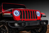Jeep with white surface mount halos installed