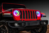 Jeep with colorshift surface mount halos installed