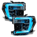 GMC sierra headlights with cyan DRLs