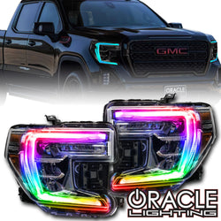 ORACLE Lighting 2019-2022 GMC Sierra 1500 ColorSHIFT RGB+W Headlight DRL Upgrade Kit