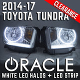 2014-17 Toyota Tundra Headlights - ORACLE White LED Halos + LED Strip Pre-Installed