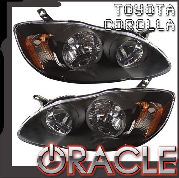 2003-2004 Toyota Corolla S-Type Pre-Assembled Headlights-Black