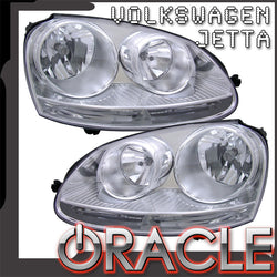 ORACLE Lighting 2006-2010 Volkswagen Jetta Pre-Assembled Halo Headlights-Chrome