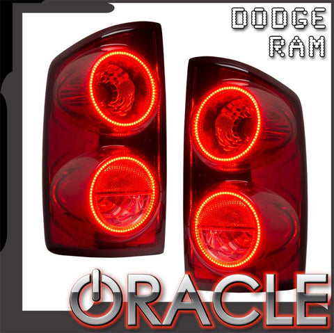Dodge Ram Pre-Assembled Tail Light with halo kit and ORACLE Lighting logo