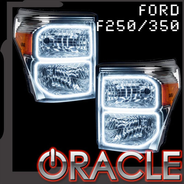 ORACLE Lighting 2011-2016 Ford F-250/F-350 LED Headlight Halo Kit (Square Ring Design)