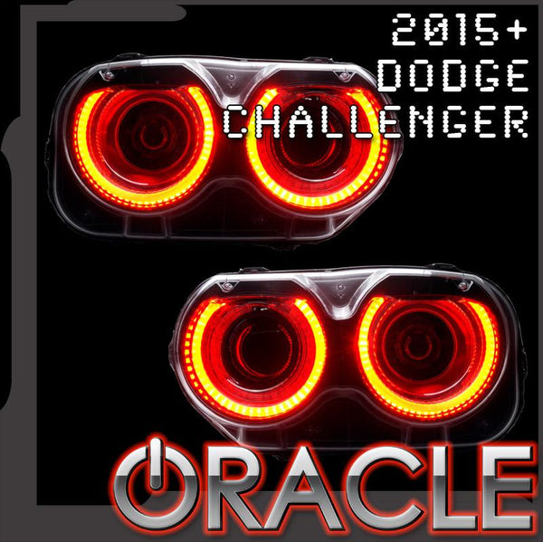 dodge challenger halos with ORACLE Lighting logo