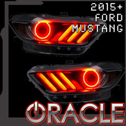 Ford mustang DRL and halo upgrade kit with ORACLE Lighting logo