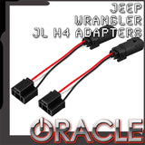 Jeep Wrangler JL H4 adapters with ORACLE Lighting logo