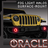Gladiator JT surface mount fog light halos with ORACLE Lighting logo