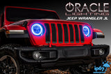 2020-2024 Jeep Gladiator JT ORACLE LED Headlight Surface Mount Halo Kit