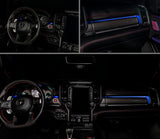3 different view of Ram interior with blue LED accents