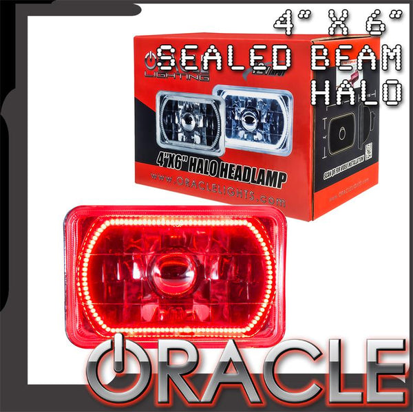 ORACLE Pre-Installed 4x6" H4651/H4656 Sealed Beam Halo - Red SMD