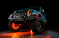 Aqua jeep with amber LED halos and wheel rings