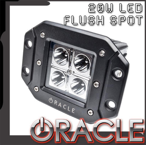 ORACLE Off-Road 20W Flush LED Square Spot Light - CLEARANCE