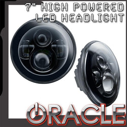 7 inch high powered LED headlights with ORACLE Lighting logo