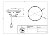 7" headlight detailed diagram with measurements