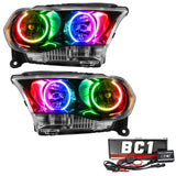 ORACLE Lighting 2011-2013 Dodge Durango Pre-Assembled Halo Headlights Non-HID - Black Housing