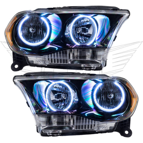 ORACLE Lighting 2011-2013 Dodge Durango Pre-Assembled Halo Headlights Non-HID - Black Housing