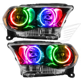 ORACLE Lighting 2011-2013 Dodge Durango Pre-Assembled Halo Headlights Non-HID - Black Housing