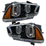 ORACLE Lighting 2011-2014 Dodge Charger Pre-Assembled Halo Headlights - Non HID - Black Housing