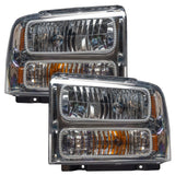 ORACLE Lighting 2005 Ford Excursion Pre-Assembled Halo Headlights - Chrome Housing