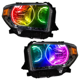 Toyota tundra pre-assembled headlights with colorshift halos