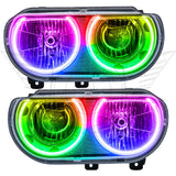 ORACLE Lighting 2008-2014 Dodge Challenger Pre-Assembled Halo Headlights - Non HID - Chrome