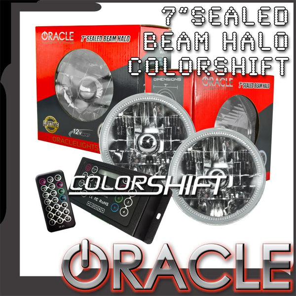 ORACLE Pre-Installed 7" Sealed Beam Halos - ColorSHIFT LED Kit