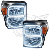ORACLE Lighting 2011-2016 Ford F-250/F-350 Super Duty Pre-Assembled Halo Headlights - Chrome Housing