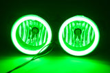 2007-09 Jeep Wrangler/2005-07 Magnum Fog Lights - ORACLE Green Plasma Halos