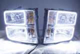 2007-13 GMC Sierra 1500/2500/3500 Headlights - ORACLE White LED SMD Halos