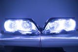 2002-2005 BMW E46 3 Series Headlights - RGB ColorSHIFT Halos + 1.0 Controller