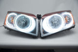 2007-2011 Dodge Caliber Headlights w/ ORACLE RGB ColorSHIFT LED Halos + Remote