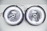 2007-16 Jeep Wrangler Headlights w/ ORACLE ColorSHIFT RGB Halo Kit + Remote
