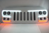 ORACLE Vector Grill BRIGHT WHITE PW7 - 2007-17 Jeep Wrangler w/ LED Headlights, Hi Beams, DRLs