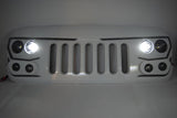 ORACLE Vector Grill BRIGHT WHITE PW7 - 2007-17 Jeep Wrangler w/ LED Headlights, Hi Beams, DRLs