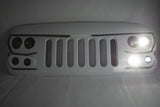 ORACLE Vector Grill BRIGHT WHITE PW7 - 2007-17 Jeep Wrangler w/ LED Headlights, Hi Beams, DRLs