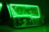 2009-2018 Dodge Ram 1500 Headlights - ORACLE Green LED Halo Kit Pre-Installed