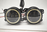 Jeep Wrangler Dodge Chrysler LED Hi-Power Fog Lights + ORACLE White Plasma Halos