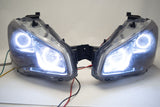2009-2014 Nissan Maxima Headlights - ORACLE WHITE LED Halo Kit + Tinted Lenses