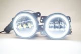 Jeep Wrangler Dodge Mopar LED Hi-Power Fog Lights + ORACLE White LED Halos