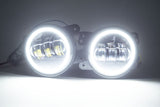 Jeep Wrangler Dodge Mopar LED Hi-Power Fog Lights + ORACLE White LED Halos