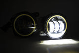 Jeep Wrangler Dodge Mopar LED Hi-Power Fog Lights + ORACLE White LED Halos